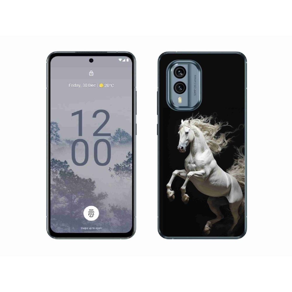 Gelový kryt mmCase na Nokia X30 5G - bílý kůň 4