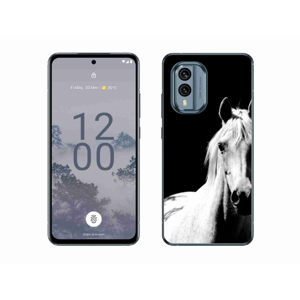 Gelový kryt mmCase na Nokia X30 5G - bílý kůň 5