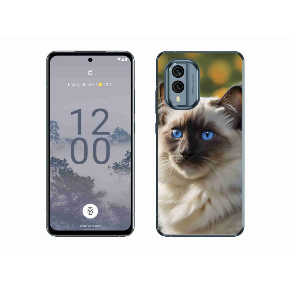Gelový kryt mmCase na Nokia X30 5G - bílý ragdoll
