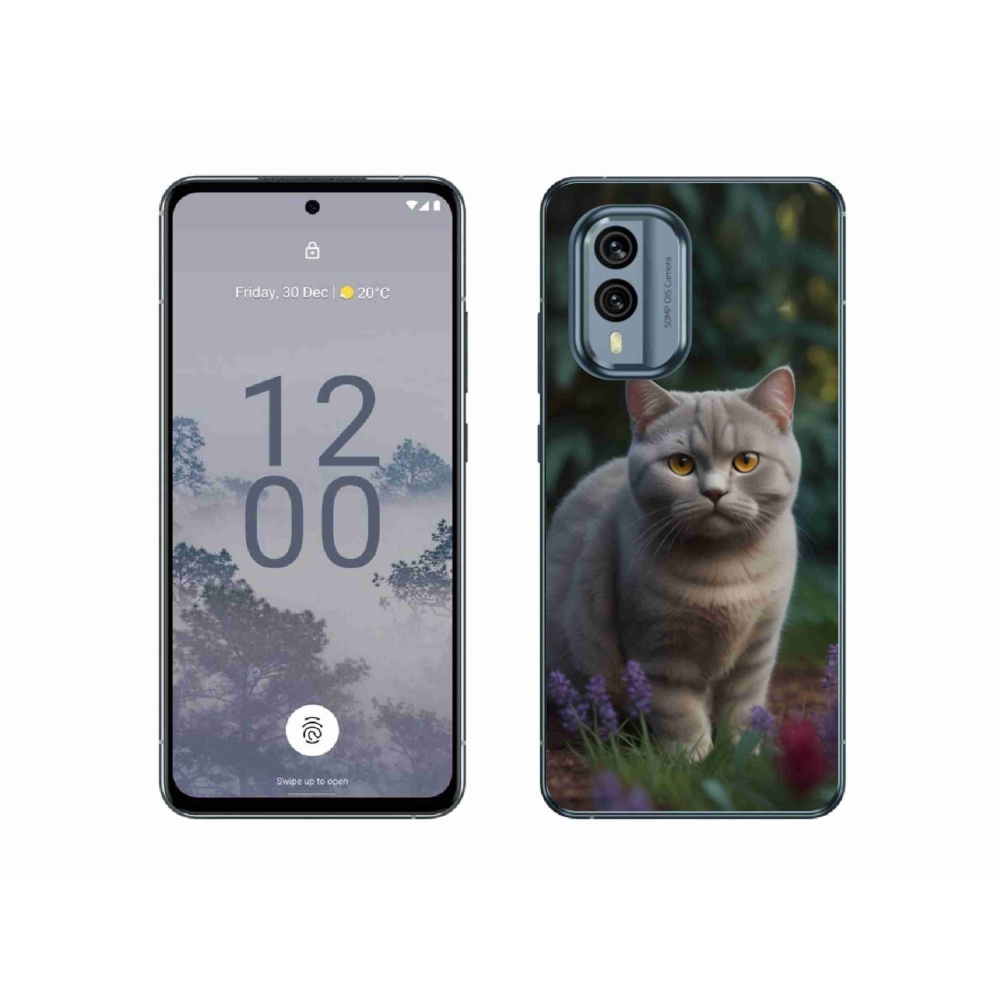 Gelový kryt mmCase na Nokia X30 5G - britská kočka