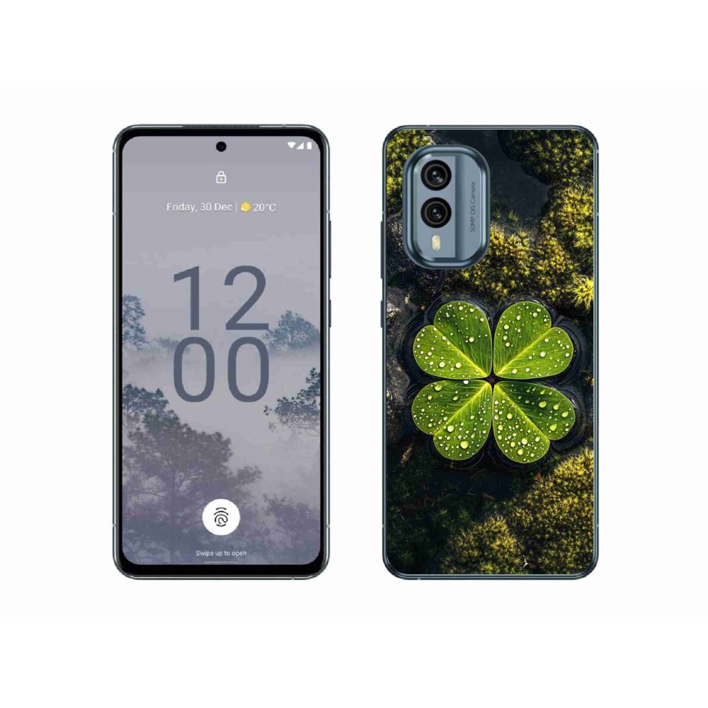 Gelový kryt mmCase na Nokia X30 5G - čtyřlístek