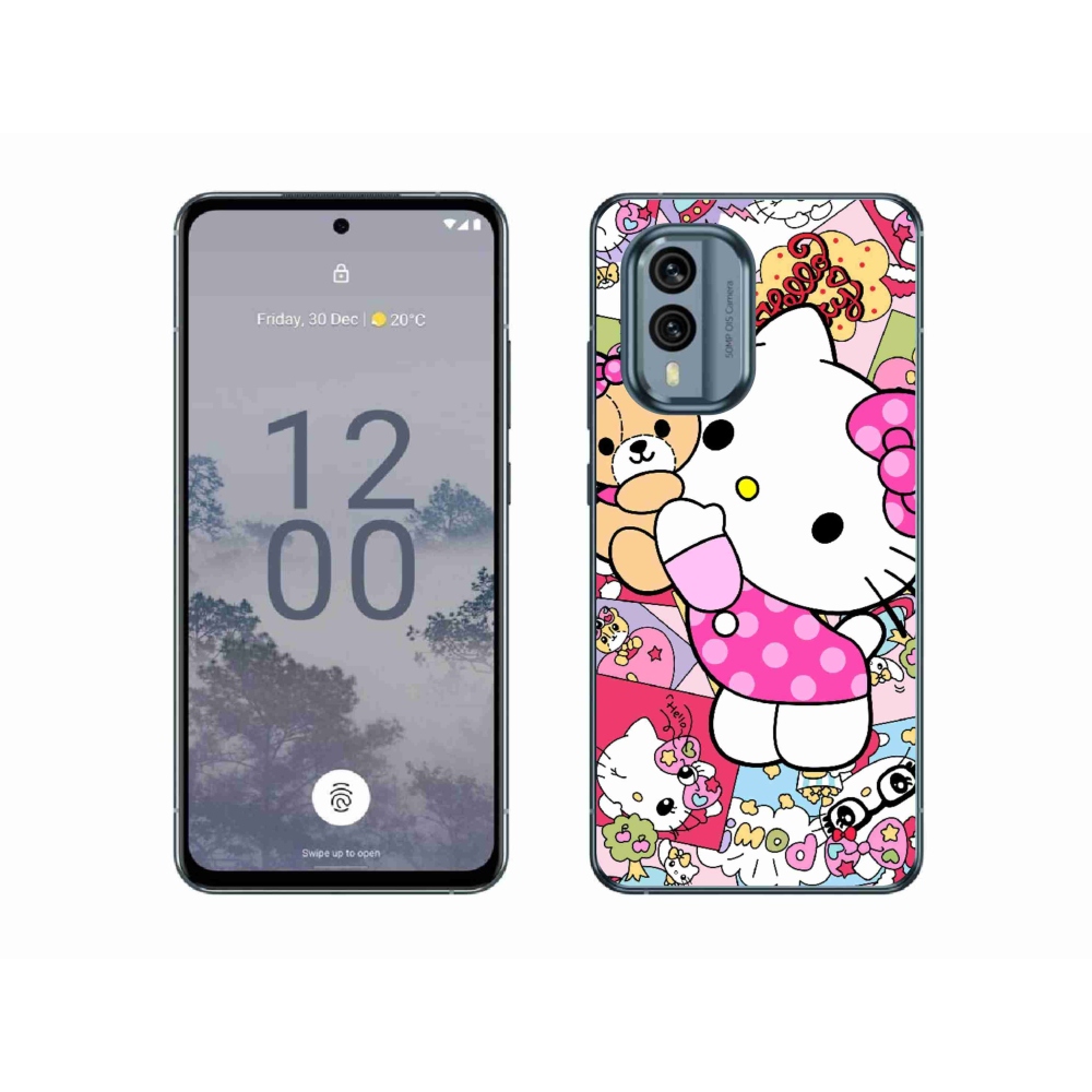 Gelový kryt mmCase na Nokia X30 5G - cute kitty