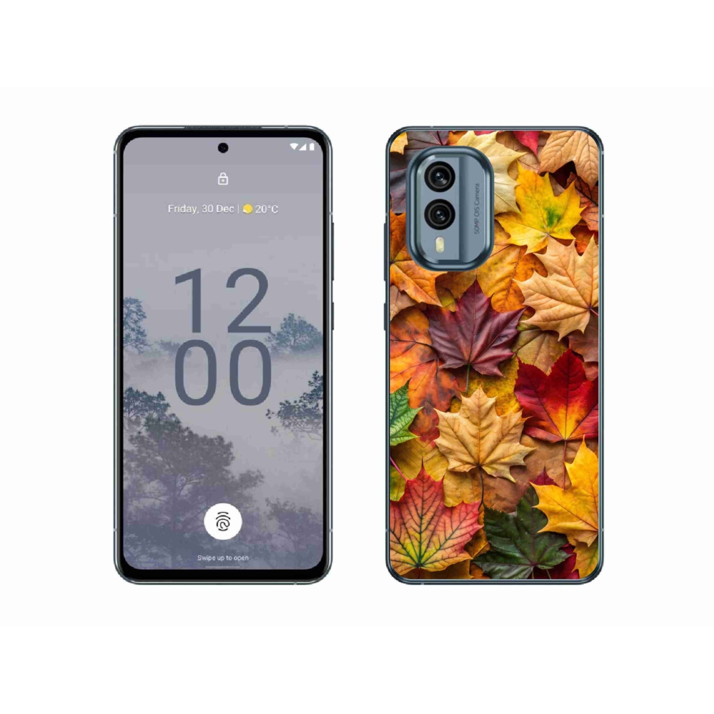 Gelový kryt mmCase na Nokia X30 5G - javorové listy 2