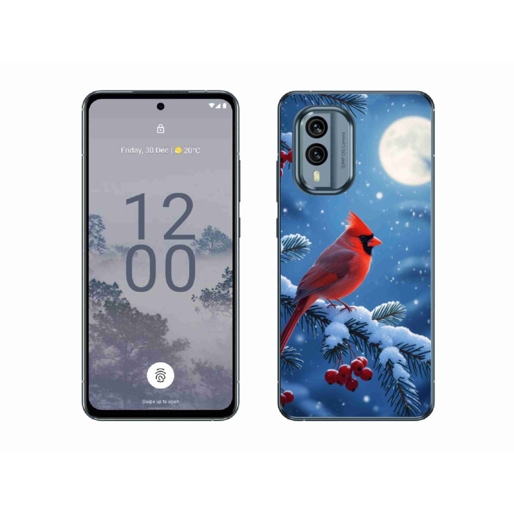 Gelový kryt mmCase na Nokia X30 5G - kardinál červený