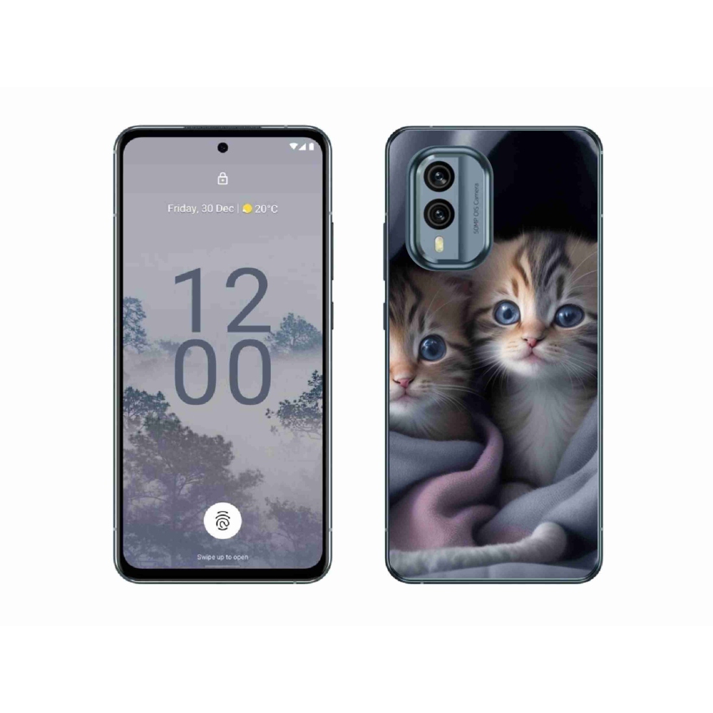 Gelový kryt mmCase na Nokia X30 5G - kočičí duo 2
