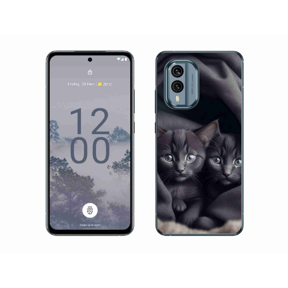 Gelový kryt mmCase na Nokia X30 5G - kočičí duo