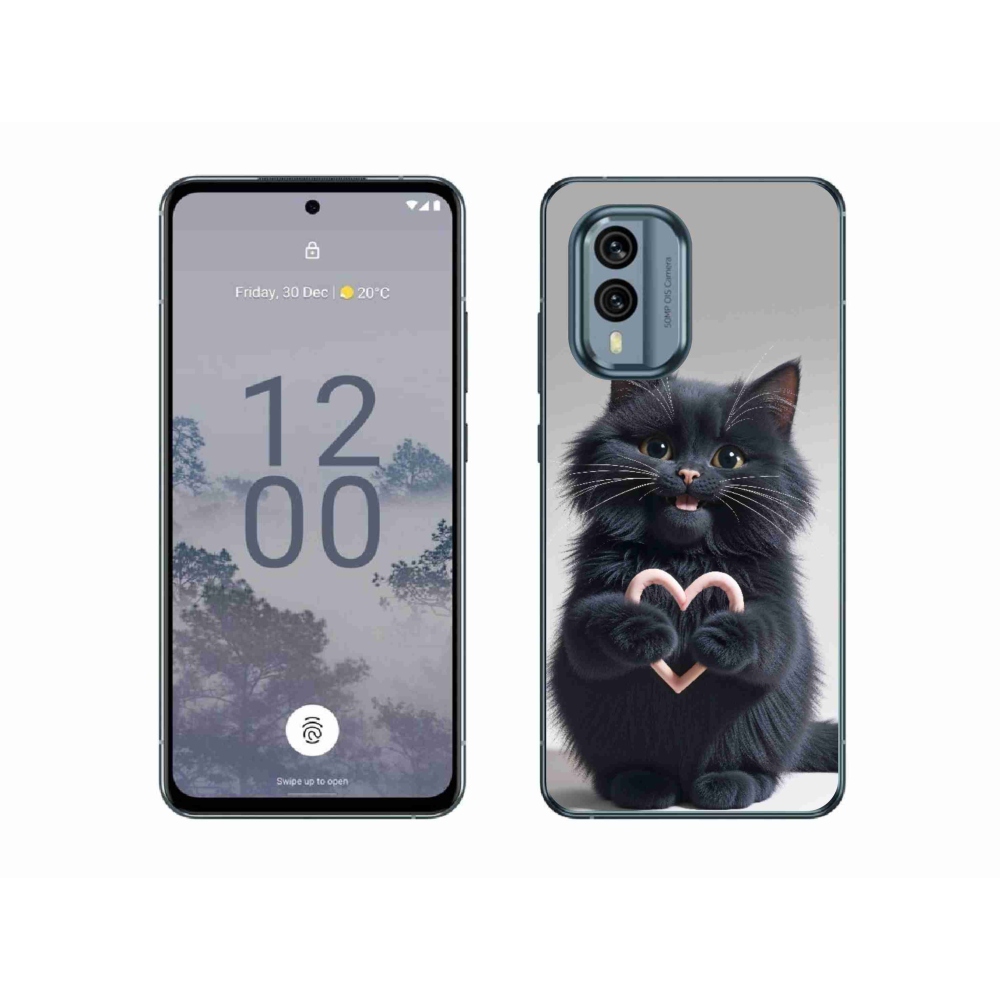 Gelový kryt mmCase na Nokia X30 5G - kočičí láska 3