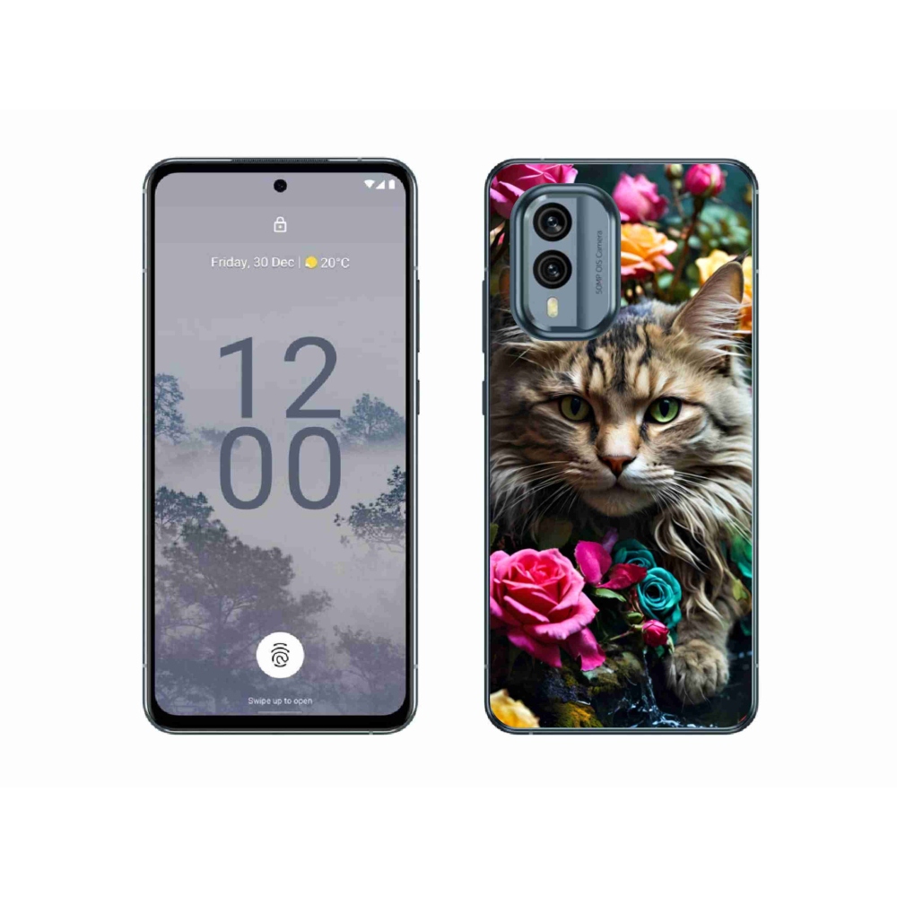 Gelový kryt mmCase na Nokia X30 5G - kočíčí pohled 2
