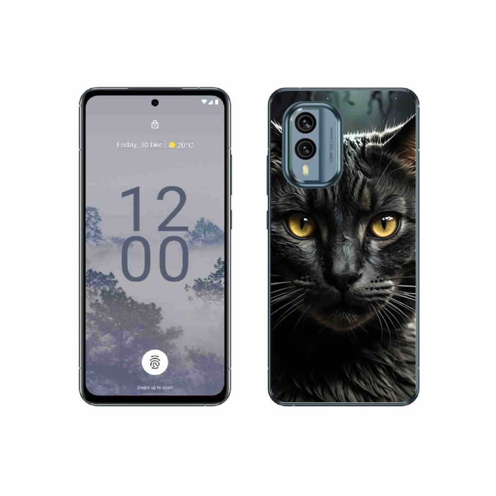 Gelový kryt mmCase na Nokia X30 5G - kočičí pohled 3