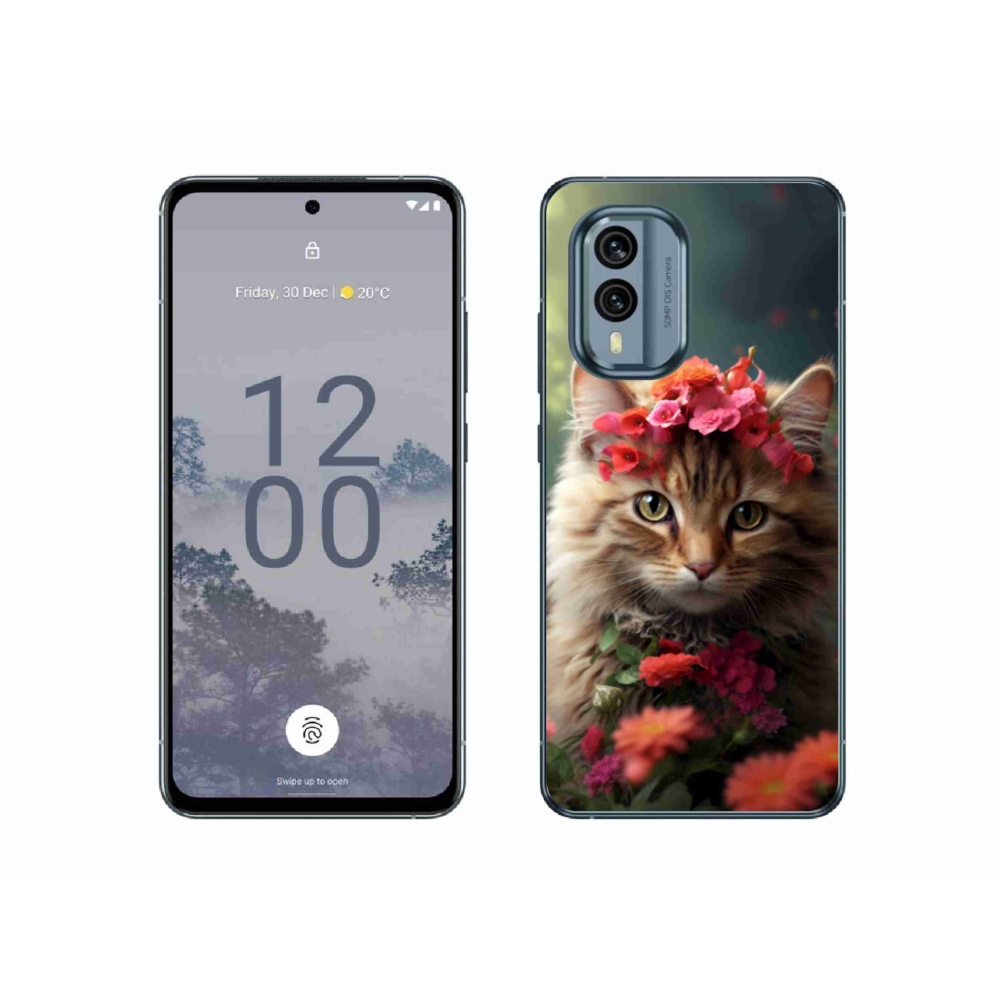 Gelový kryt mmCase na Nokia X30 5G - kočíčí princezna
