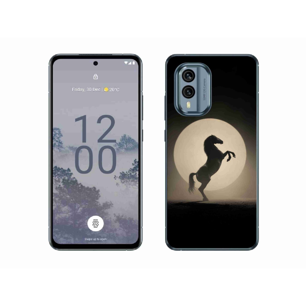 Gelový kryt mmCase na Nokia X30 5G - kůň v siluetě