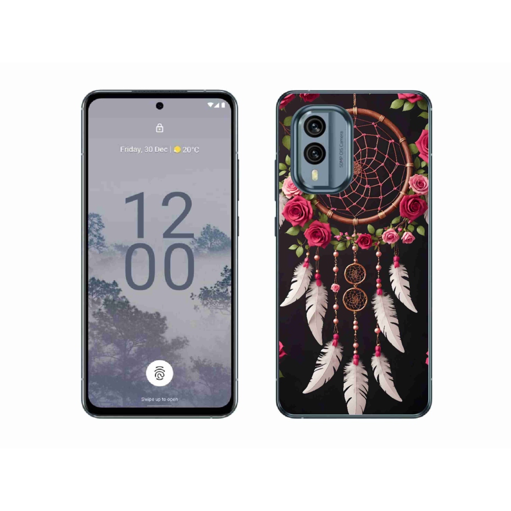 Gelový kryt mmCase na Nokia X30 5G - lapač snů s růžemi