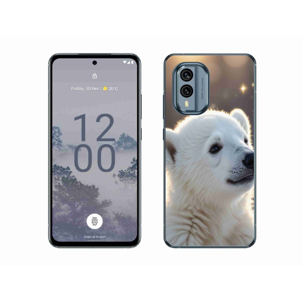 Gelový kryt mmCase na Nokia X30 5G - lední medvěd