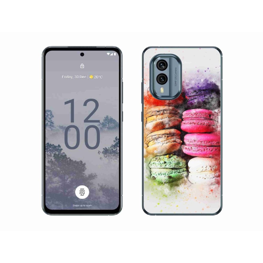 Gelový kryt mmCase na Nokia X30 5G - makrónky