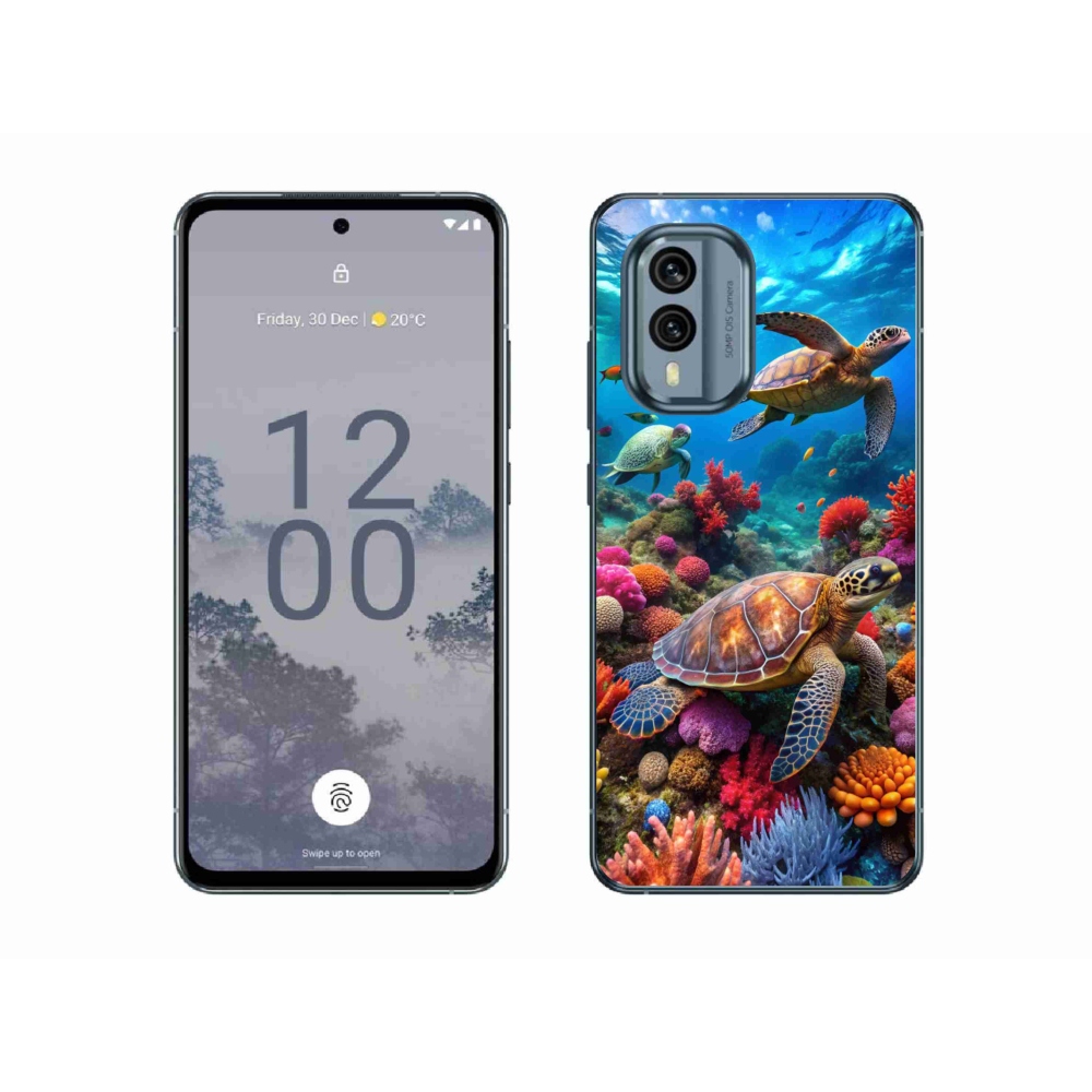 Gelový kryt mmCase na Nokia X30 5G - mořský svět 2