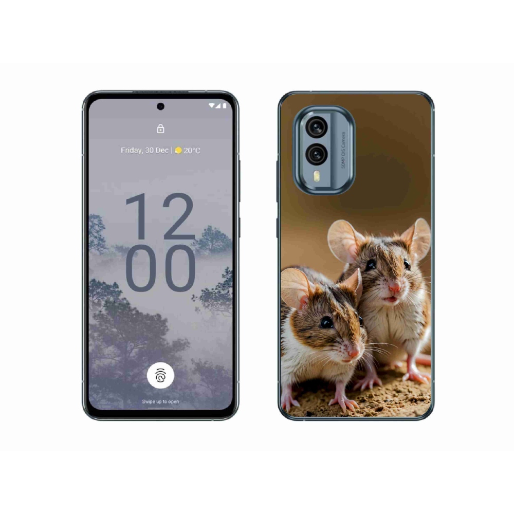 Gelový kryt mmCase na Nokia X30 5G - myší duo