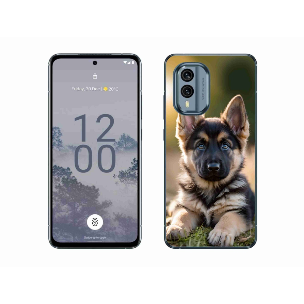 Gelový kryt mmCase na Nokia X30 5G - německý ovčák v přírodě