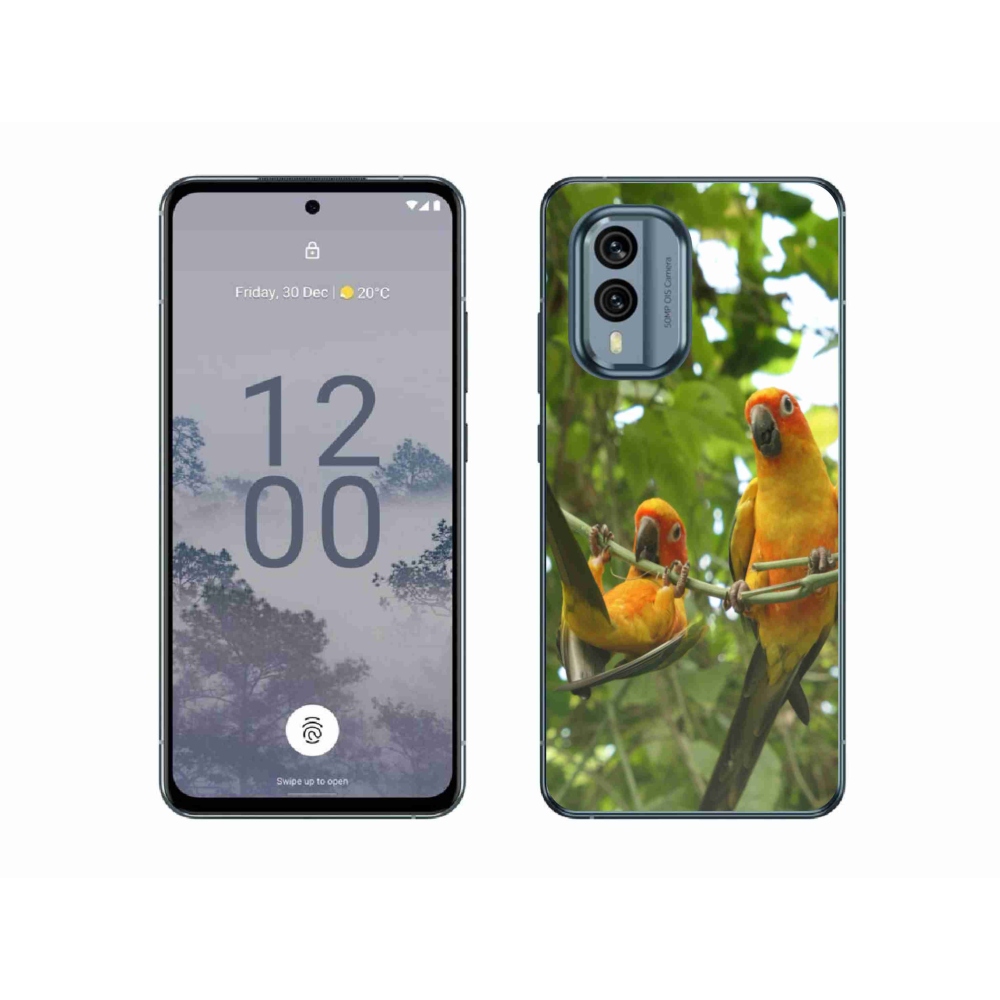 Gelový kryt mmCase na Nokia X30 5G - papoušci aratingy