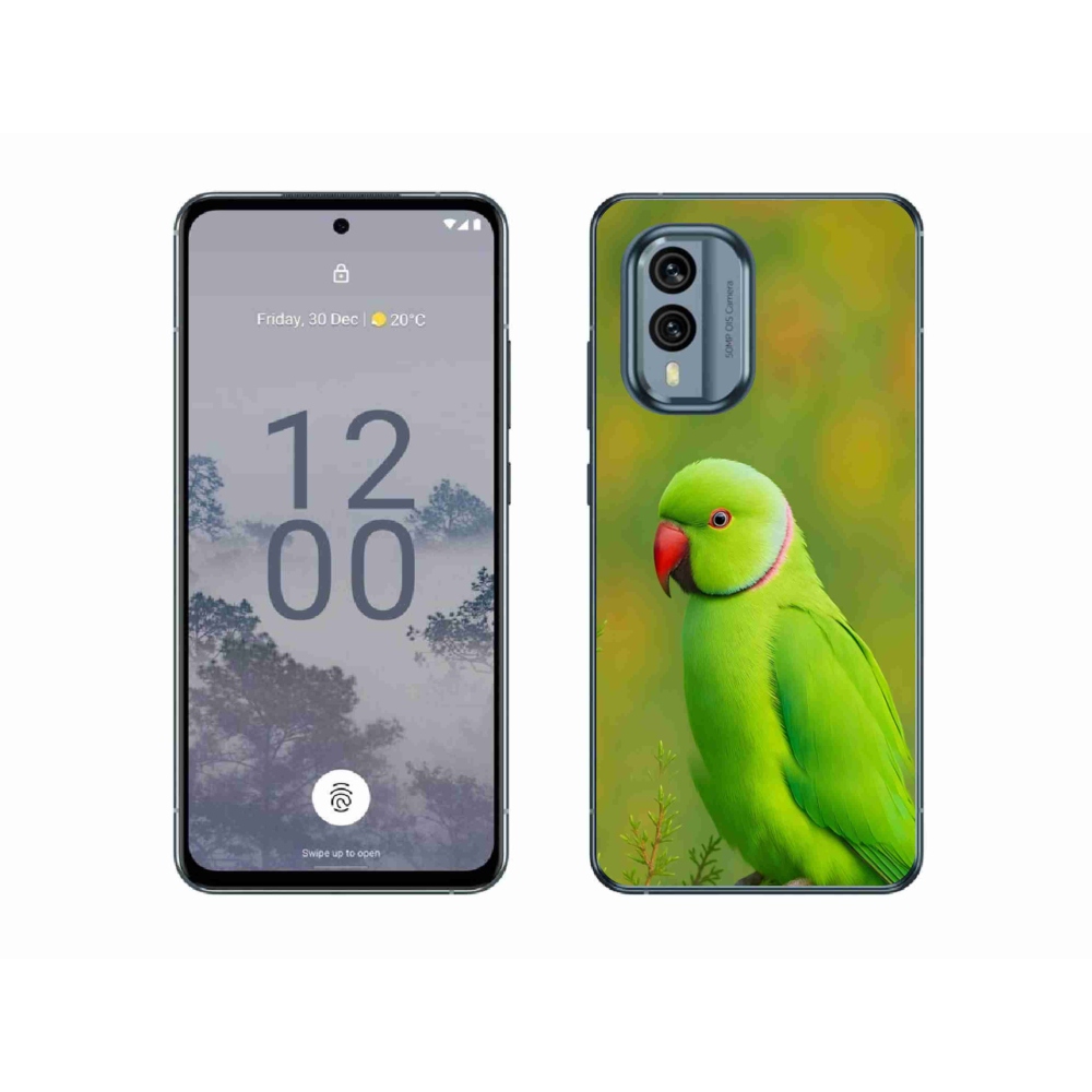 Gelový kryt mmCase na Nokia X30 5G - papoušek alexandr 2