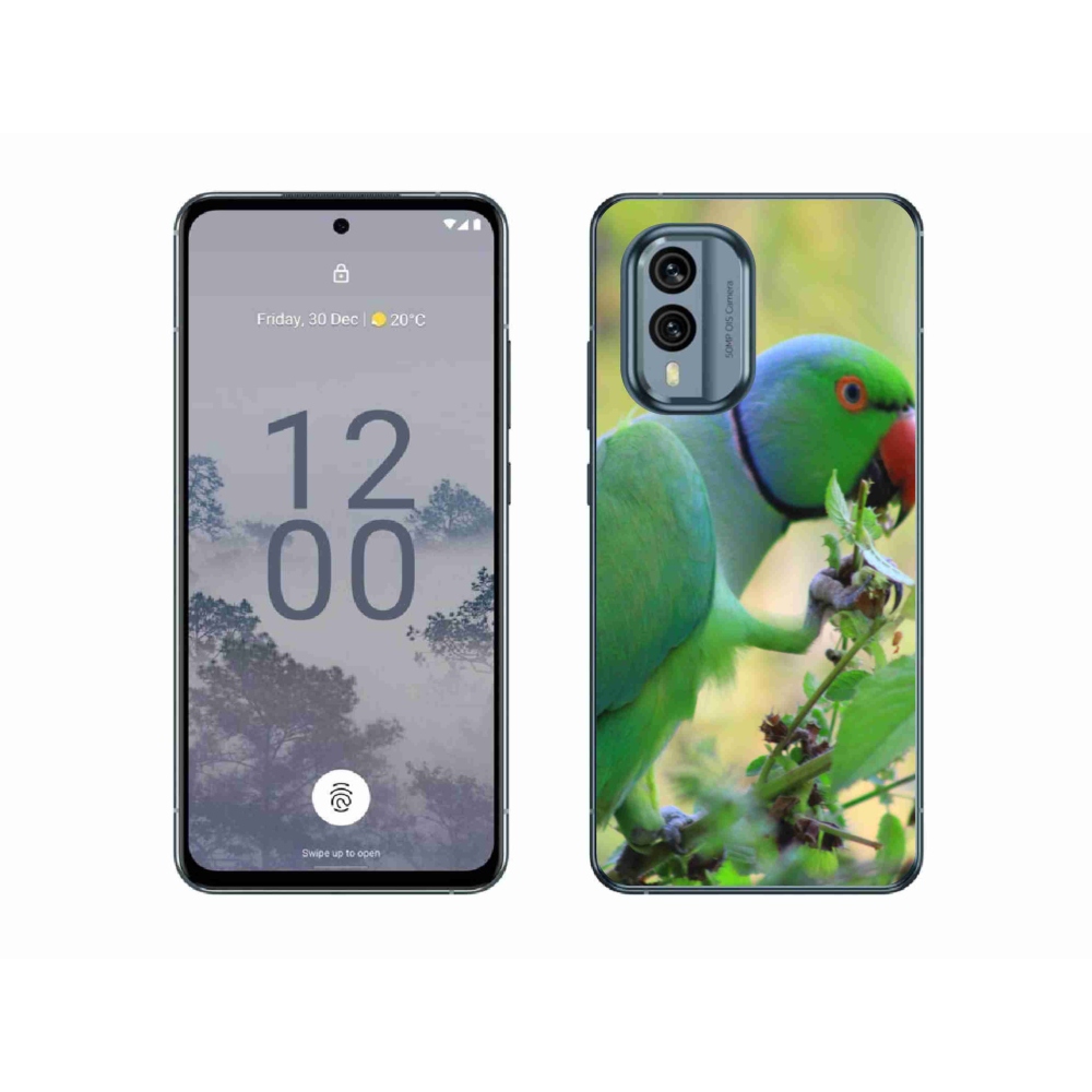 Gelový kryt mmCase na Nokia X30 5G - papoušek alexandr