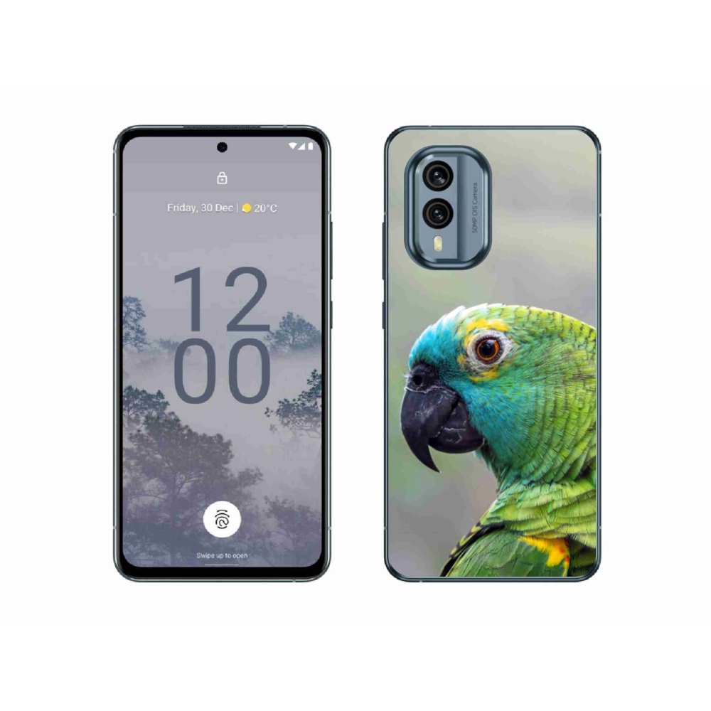 Gelový kryt mmCase na Nokia X30 5G - papoušek amazoňan