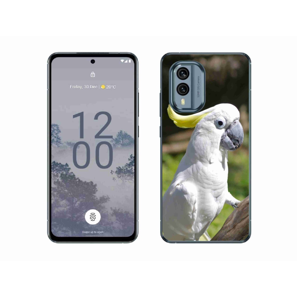 Gelový kryt mmCase na Nokia X30 5G - papoušek kakadu 2