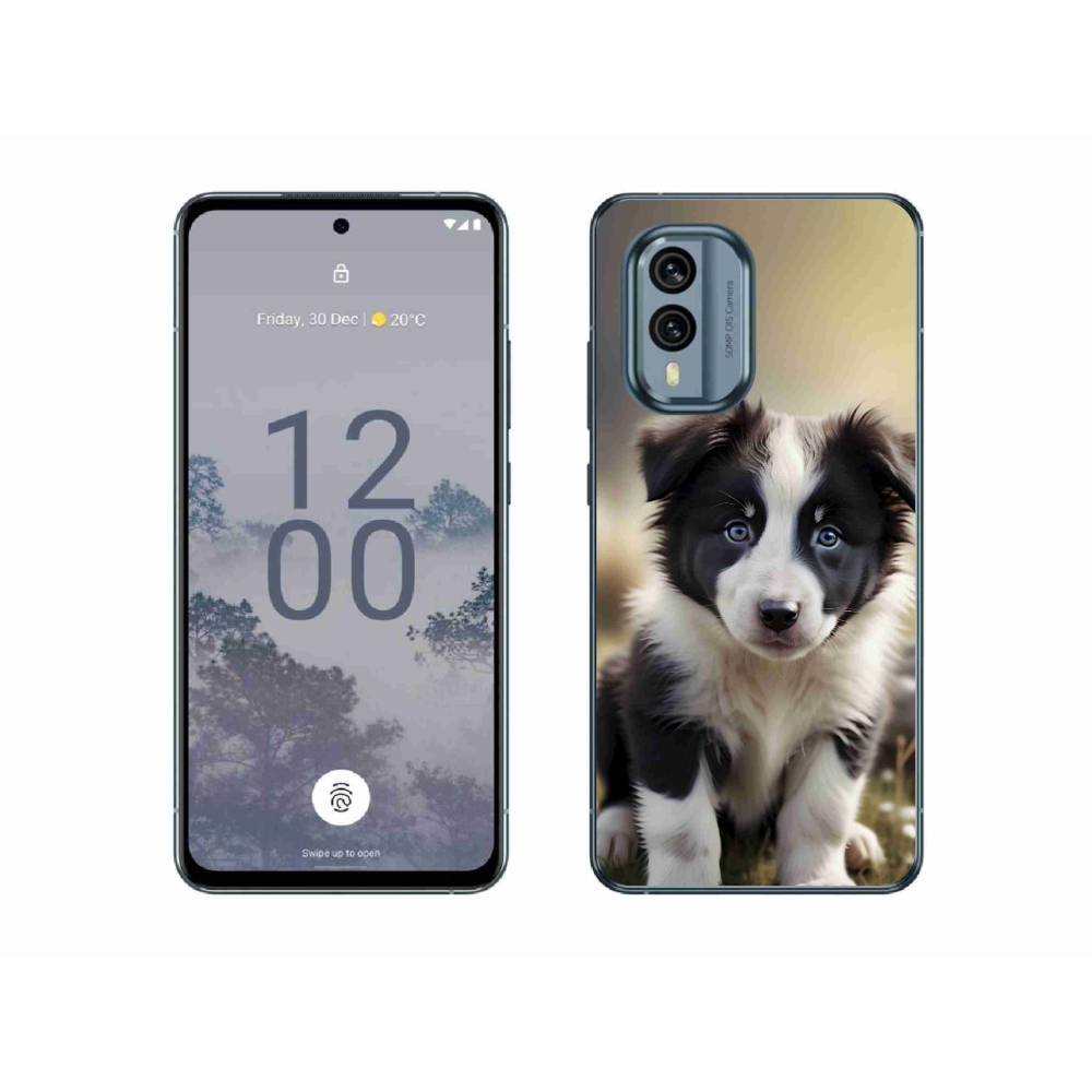 Gelový kryt mmCase na Nokia X30 5G - roztomilá border kolie