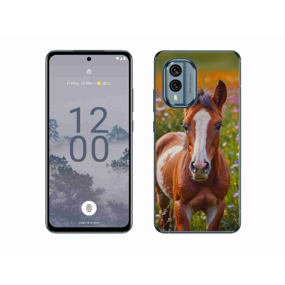 Gelový kryt mmCase na Nokia X30 5G - roztomilé hříbě