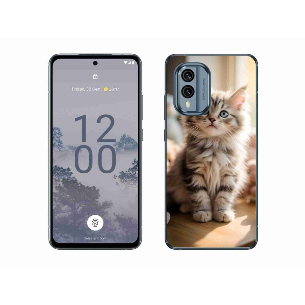 Gelový kryt mmCase na Nokia X30 5G - roztomilé kotě 10