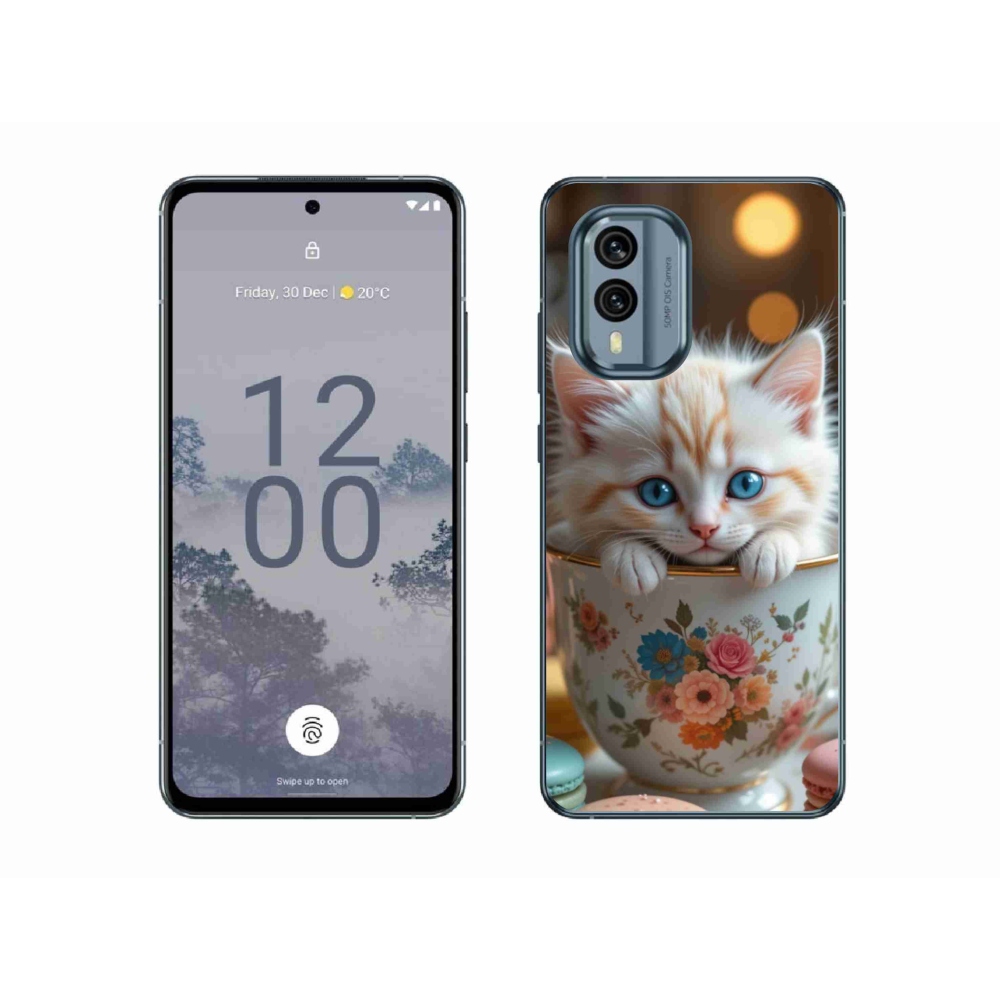 Gelový kryt mmCase na Nokia X30 5G - roztomilé kotě 6