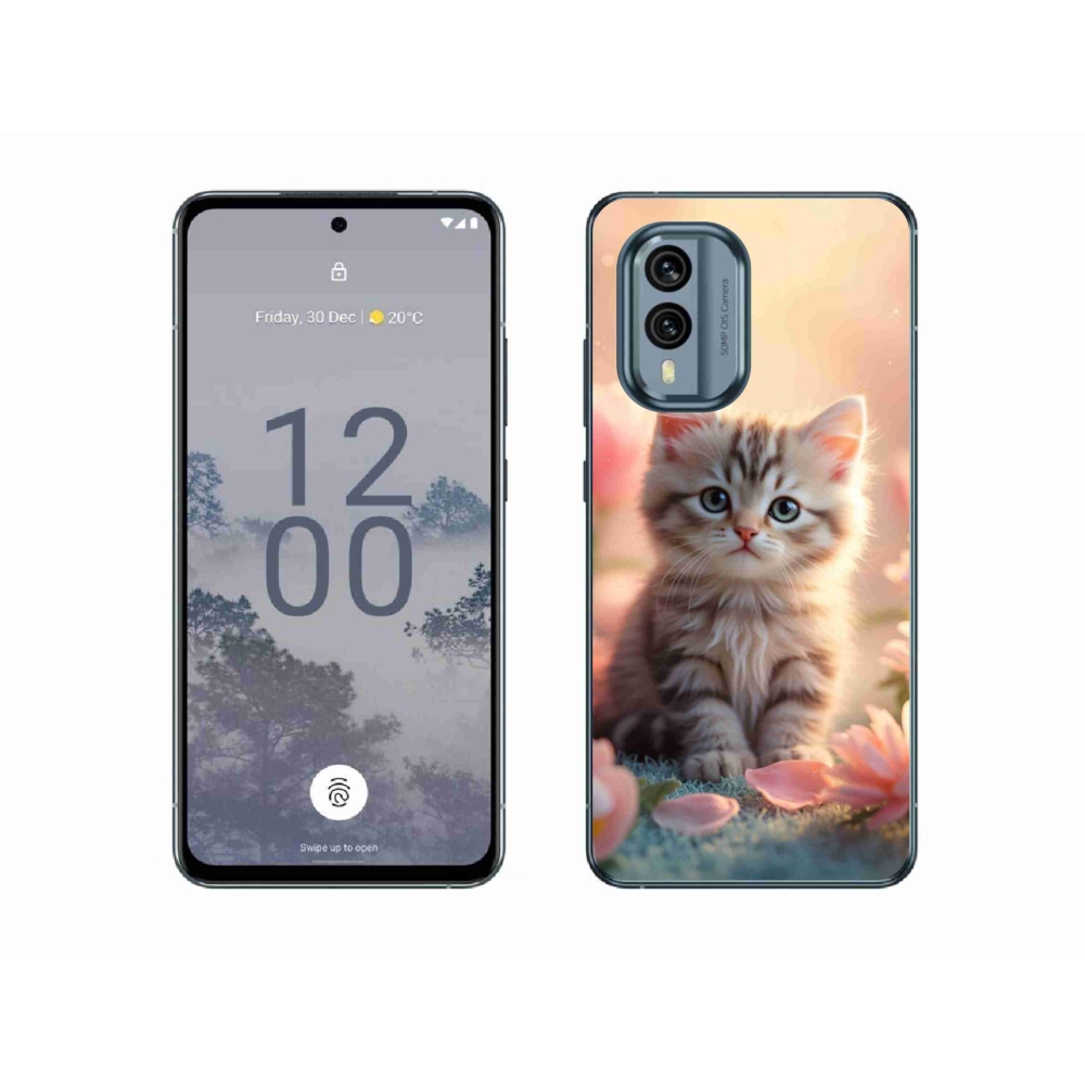 Gelový kryt mmCase na Nokia X30 5G - roztomilé kotě 8