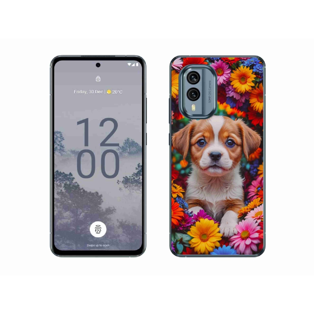Gelový kryt mmCase na Nokia X30 5G - roztomilé štěně