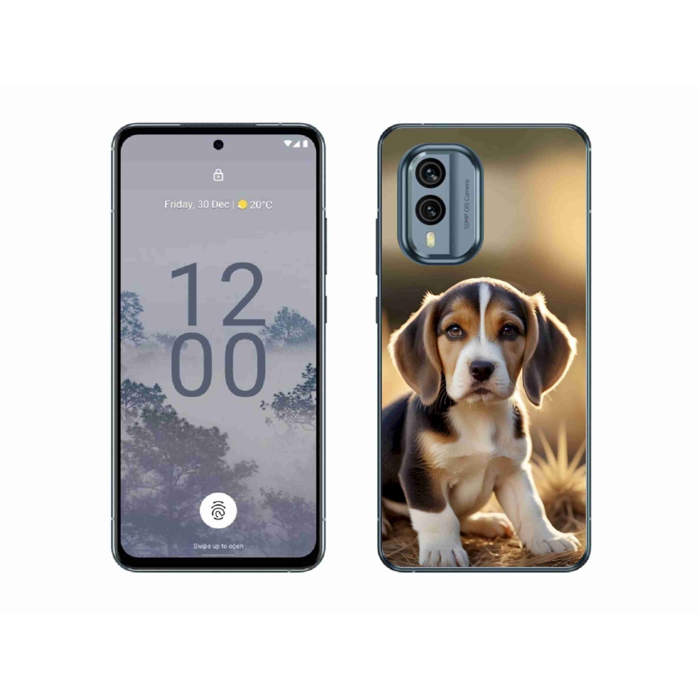 Gelový kryt mmCase na Nokia X30 5G - roztomilý bígl