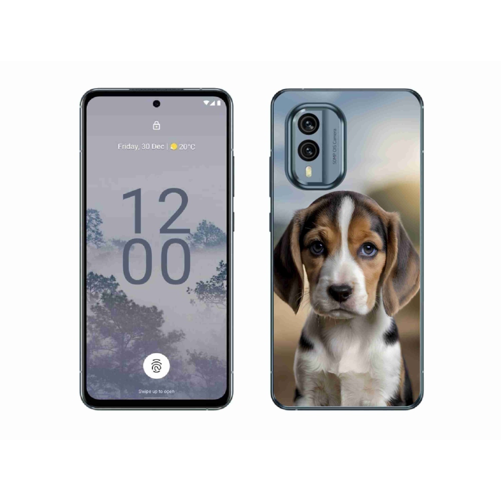 Gelový kryt mmCase na Nokia X30 5G - roztomilý bígl