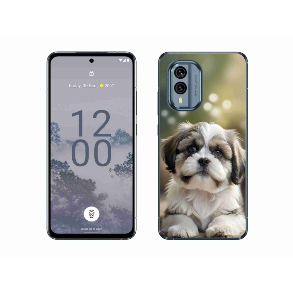 Gelový kryt mmCase na Nokia X30 5G - roztomilý shih-tzu