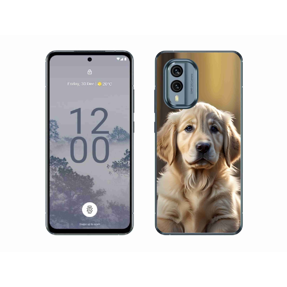 Gelový kryt mmCase na Nokia X30 5G - roztomilý zlatý retrívr
