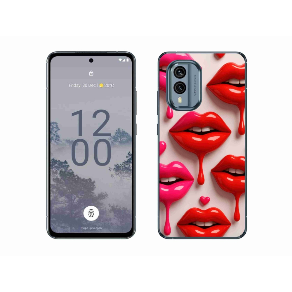 Gelový kryt mmCase na Nokia X30 5G - rty 2
