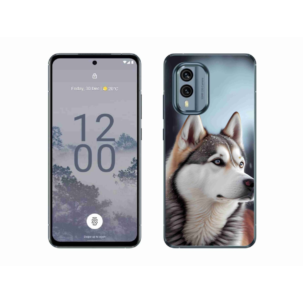 Gelový kryt mmCase na Nokia X30 5G - sibiřský husky