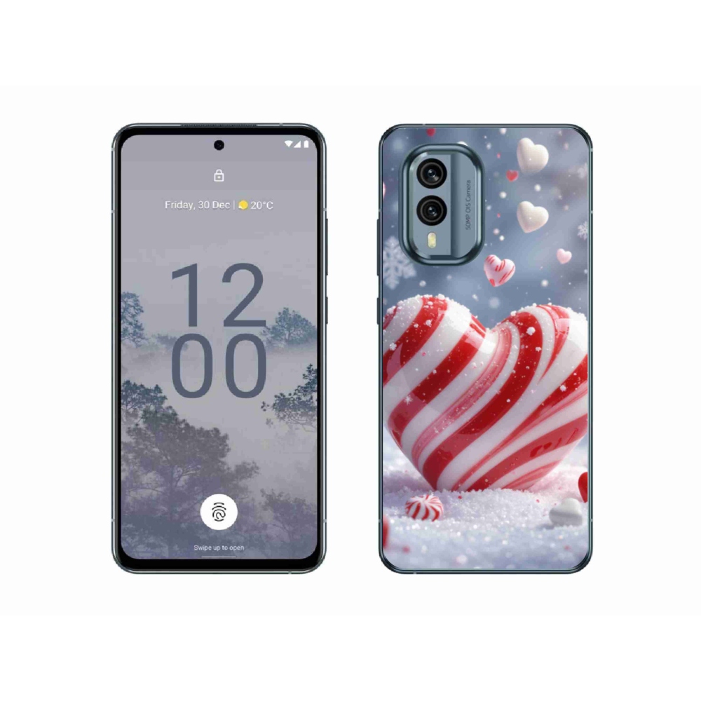Gelový kryt mmCase na Nokia X30 5G - sladké srdce
