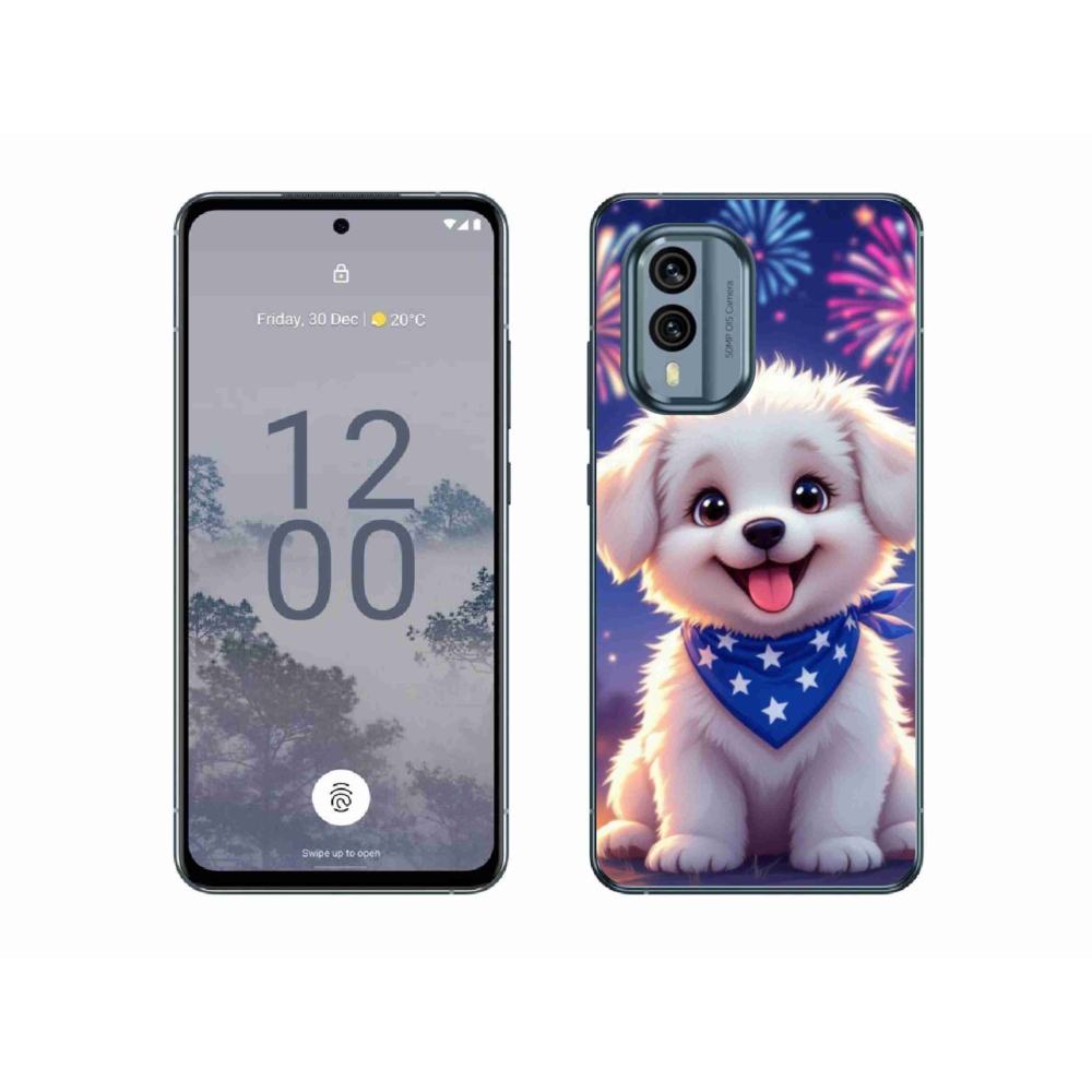 Gelový kryt mmCase na Nokia X30 5G - slavnostní štěně