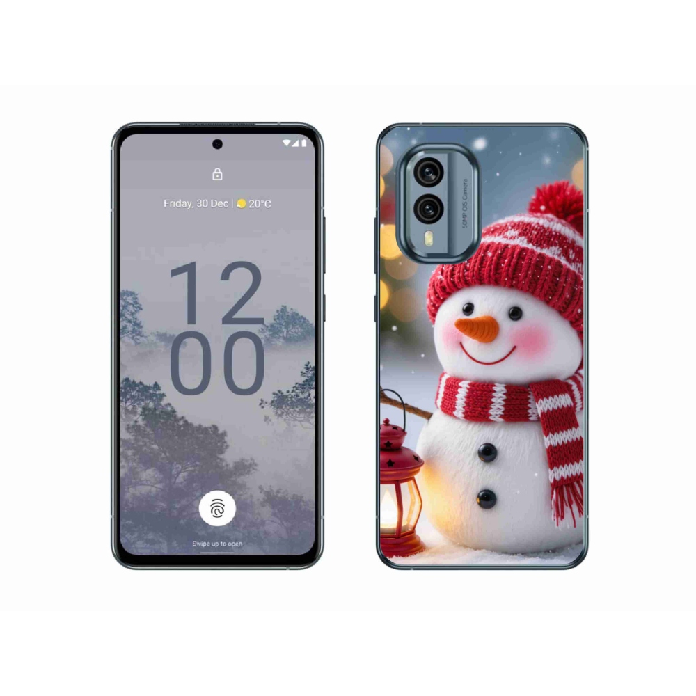 Gelový kryt mmCase na Nokia X30 5G - sněhulák 2