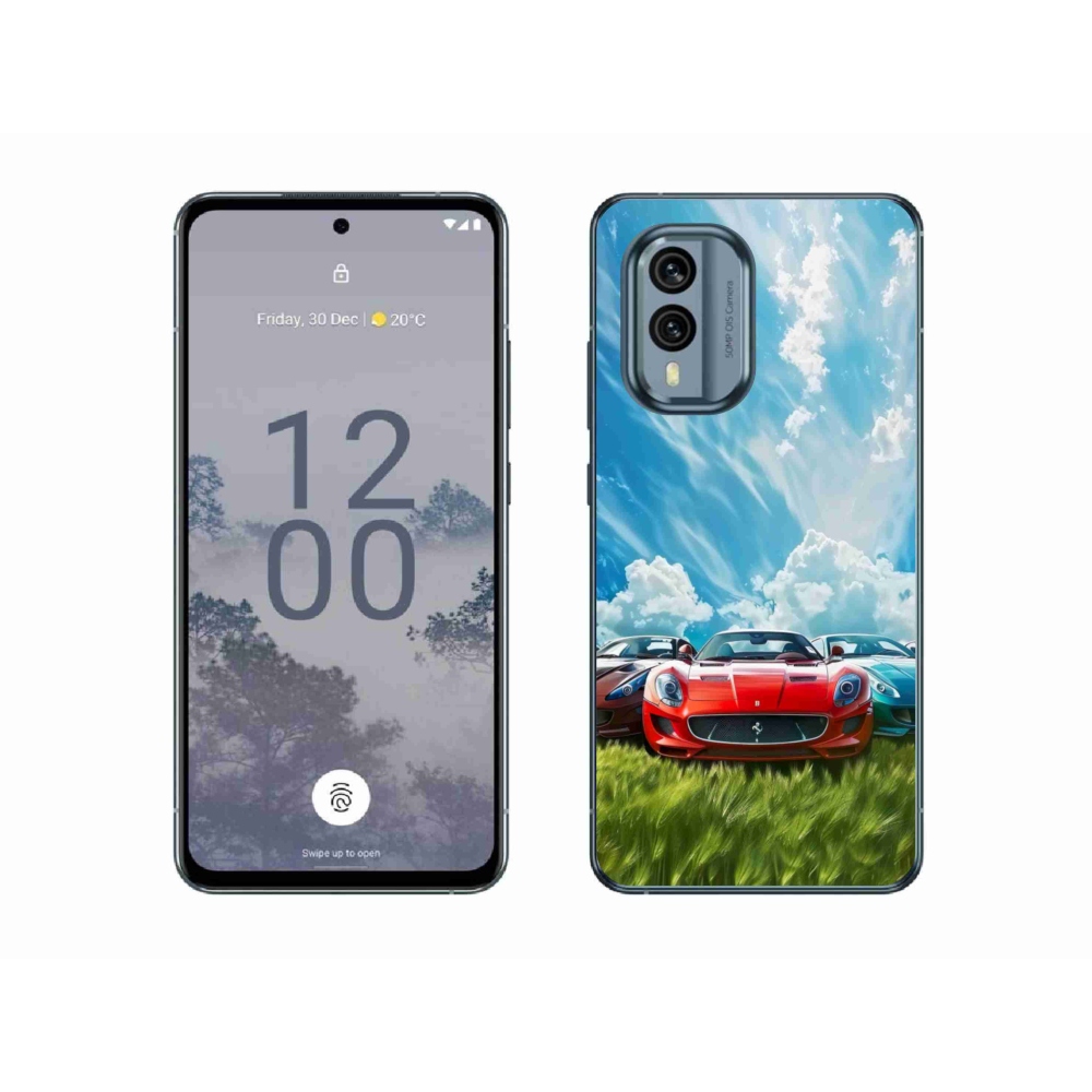 Gelový kryt mmCase na Nokia X30 5G - sportovní vozy