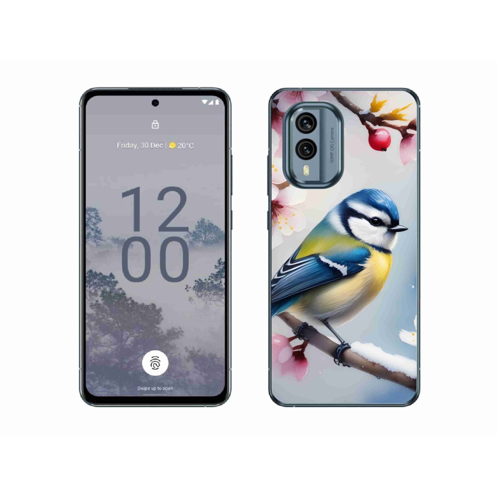 Gelový kryt mmCase na Nokia X30 5G - sýkorka