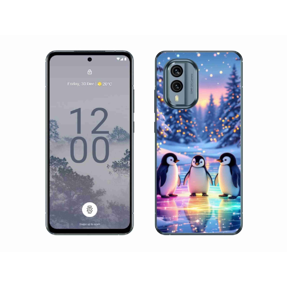 Gelový kryt mmCase na Nokia X30 5G - tučnáci