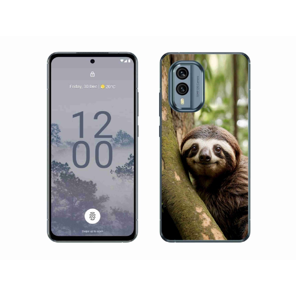 Gelový kryt mmCase na Nokia X30 5G - usměvavý lenochod