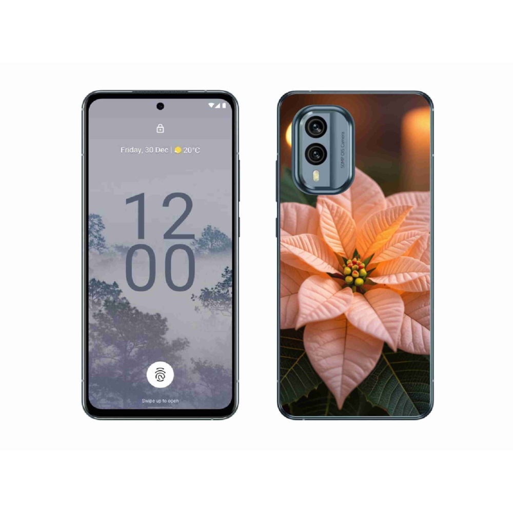 Gelový kryt mmCase na Nokia X30 5G - vánoční hvězda