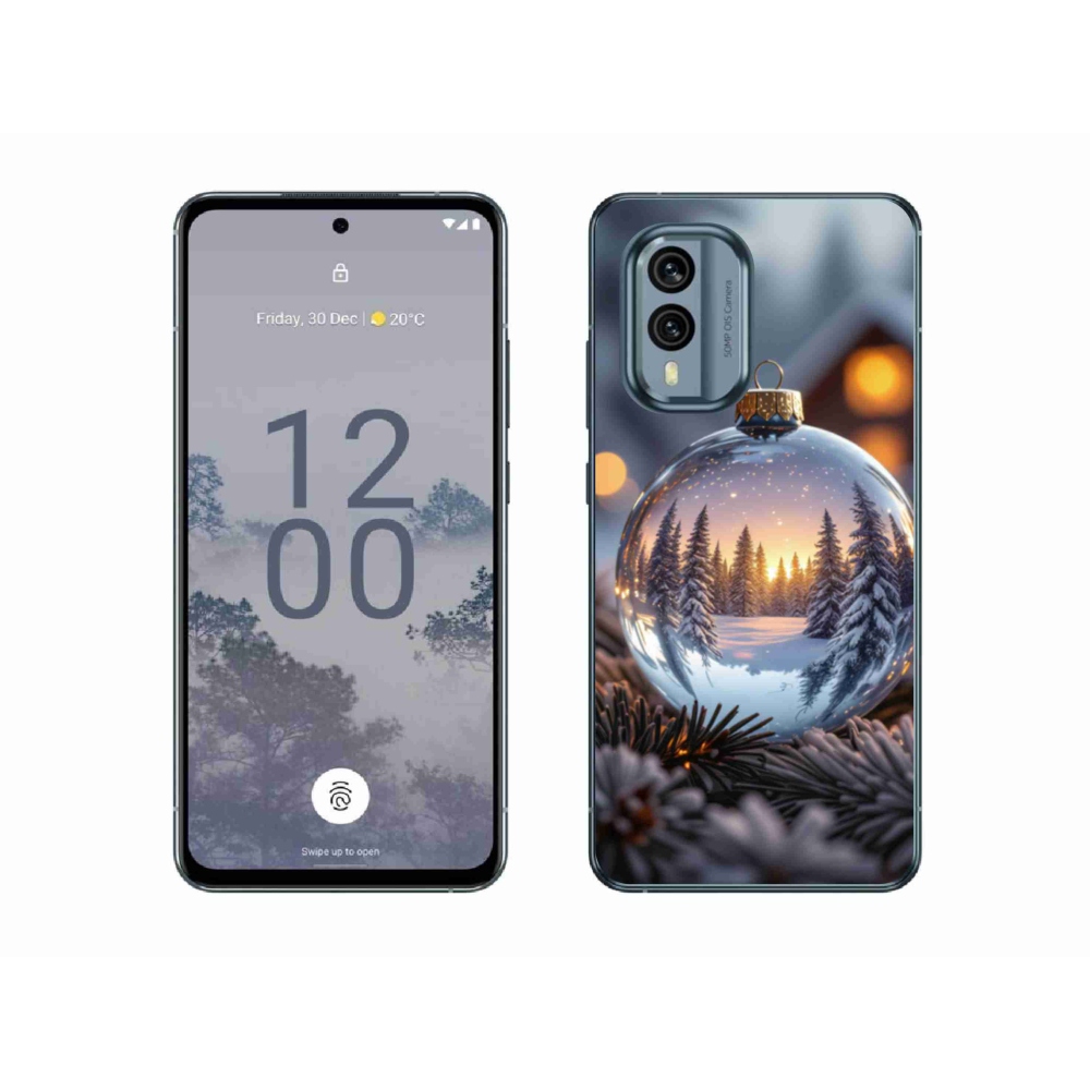 Gelový kryt mmCase na Nokia X30 5G - vánoční ozdoba