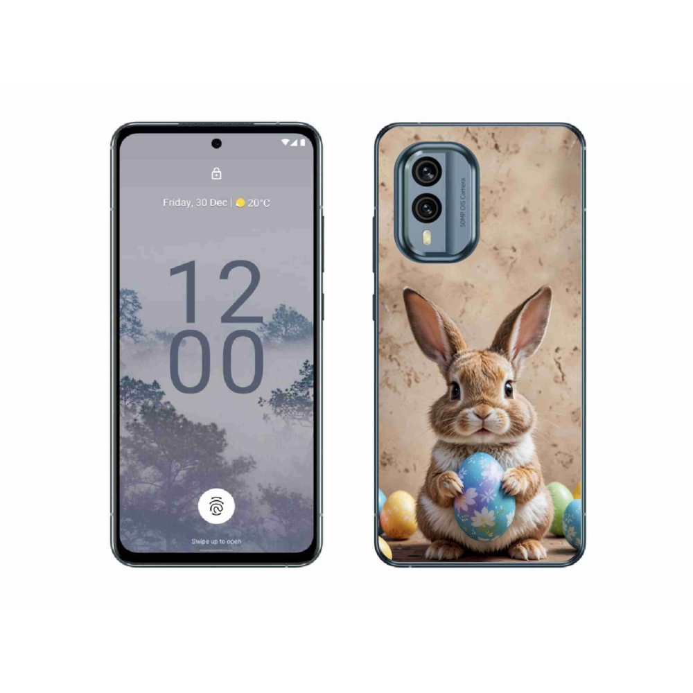 Gelový kryt mmCase na Nokia X30 5G - velikonoční králíček