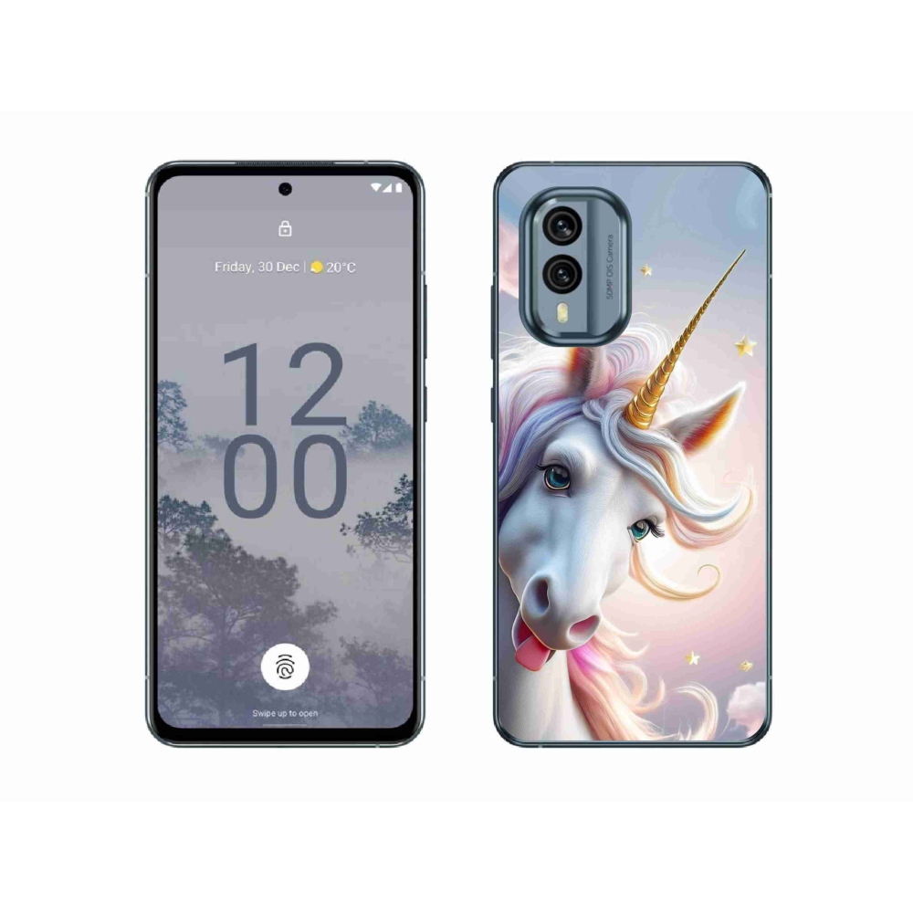 Gelový kryt mmCase na Nokia X30 5G - veselý jednorožec