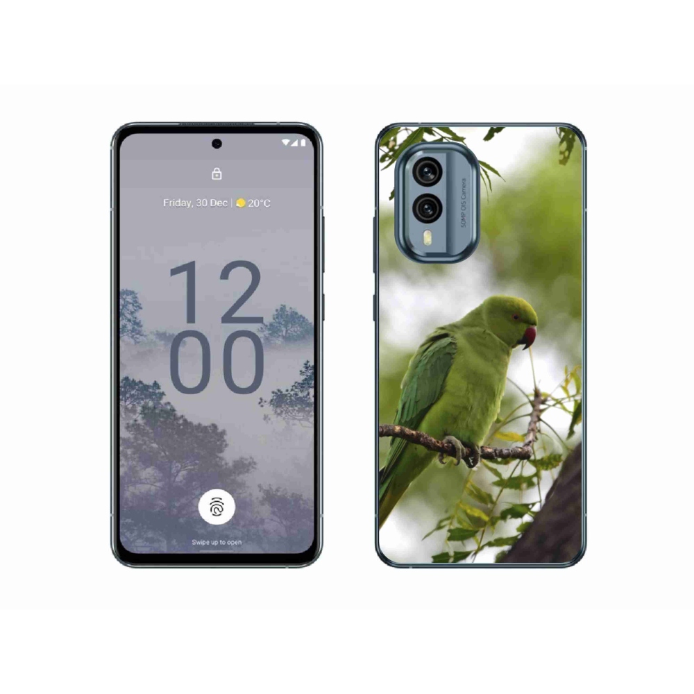 Gelový kryt mmCase na Nokia X30 5G - zelený papoušek